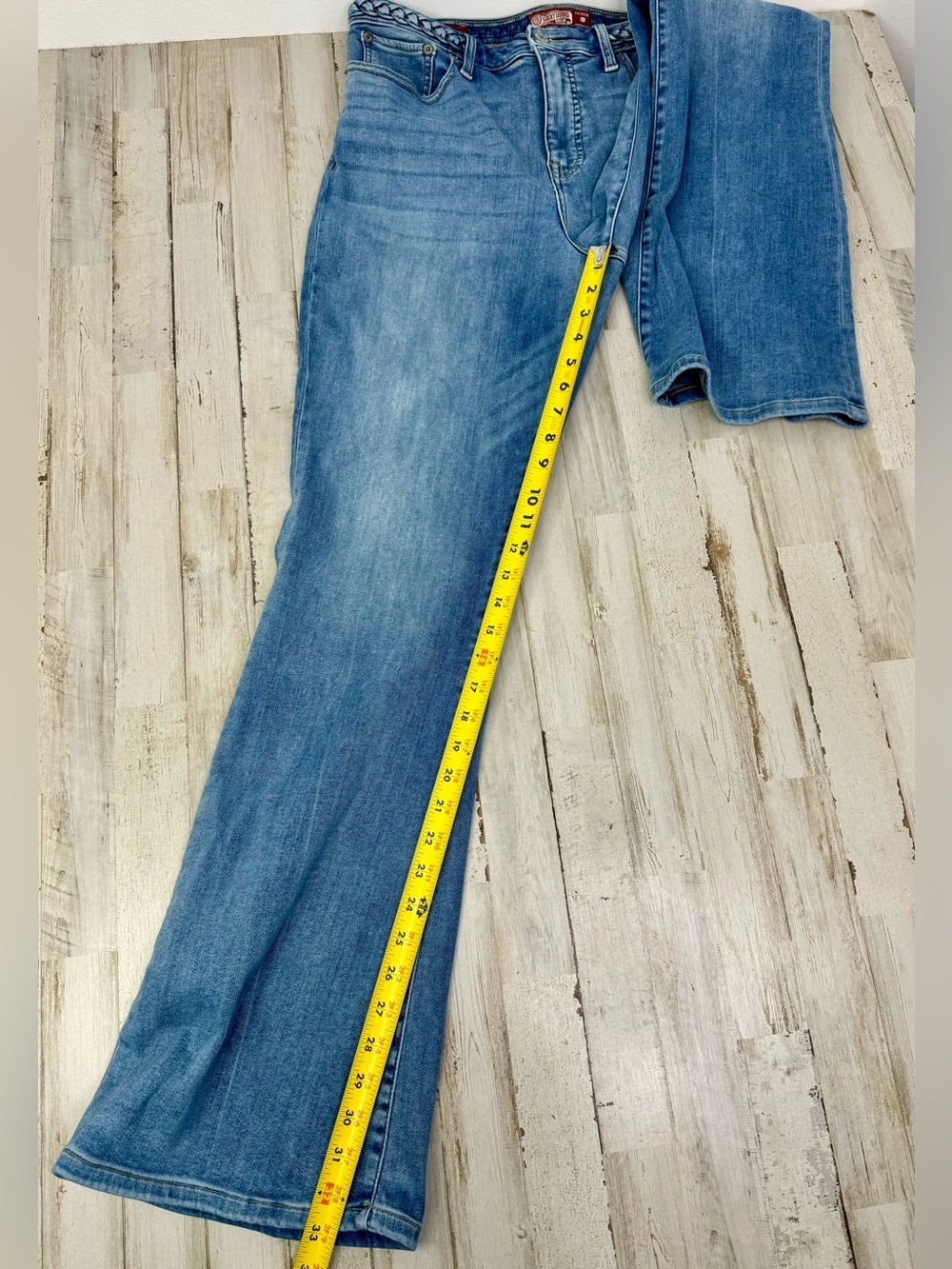 Lucky Brand Stevie High Rise Flare Jeans Womens 14/32R (32x33) Light Wash Blue - Picture 8 of 11